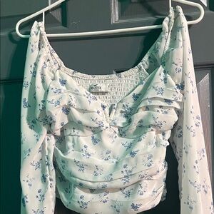 Hollister Blue Floral Blouse